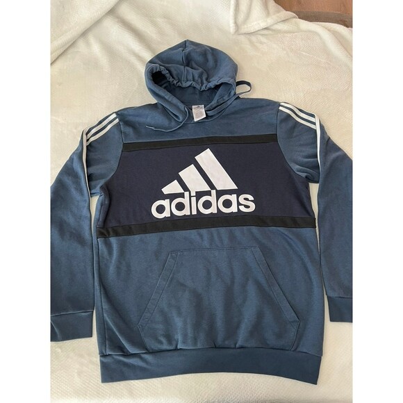 ADIDAS NAVY BLUE HOODIE KIDS SIZE XL - Picture 5 of 9